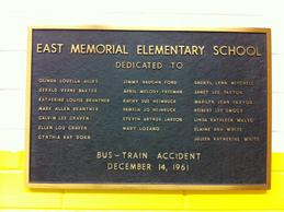 Plaque inside East Memorial