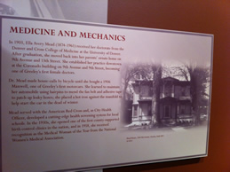 Display about Dr. Ella Mead Greeley History Museum