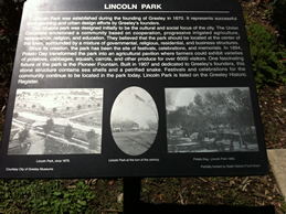 Sign telling about Lincoln Park