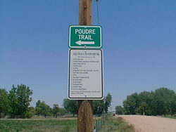 Sign For Poudre Trail