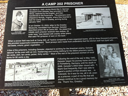 Sign about one of the prisoners